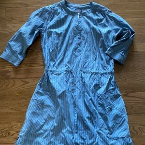 Patagonia shirt dress with drawstring stripe